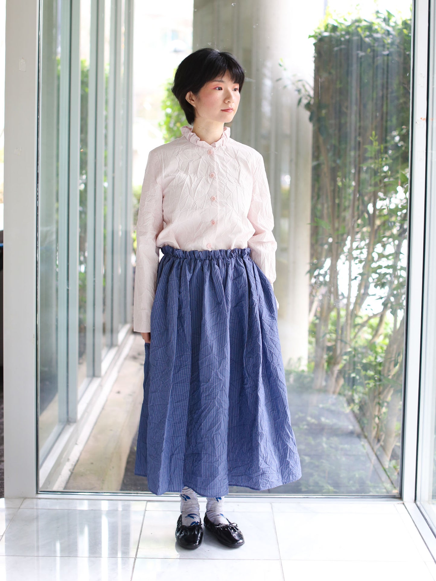 A Punto B Skirt - Sugar Blue