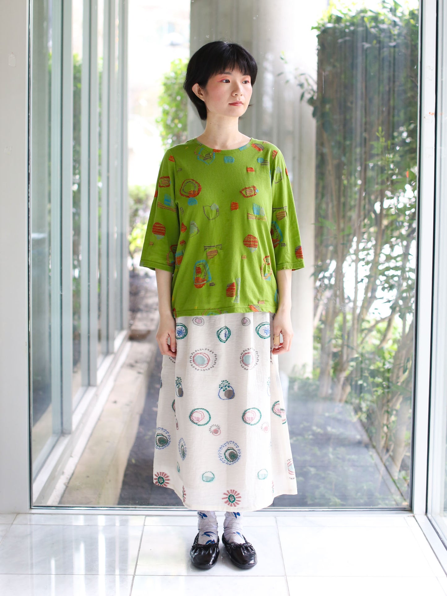M Kyoko Knitted Pullover- Green (1099)