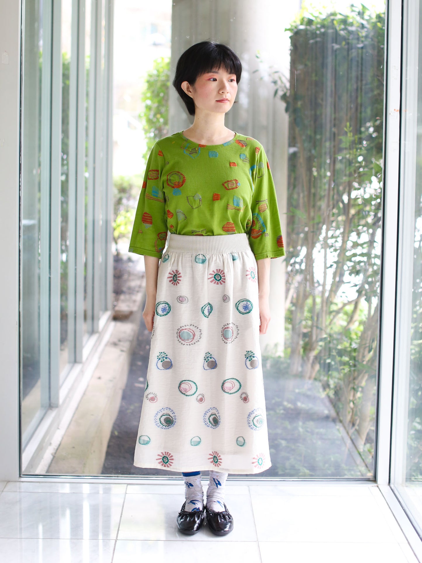 M Kyoko Woven Skirt - Beige(1071)