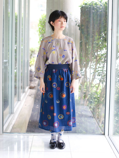 M Kyoko Woven Skirt - Dark blue (1071)