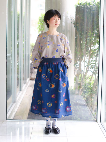M Kyoko Woven Skirt - Dark blue (1071)