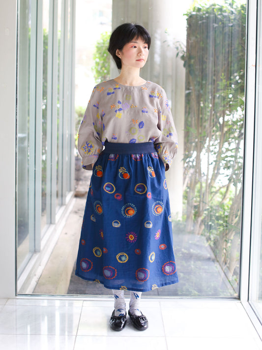M Kyoko Woven Skirt - Dark blue (1071)