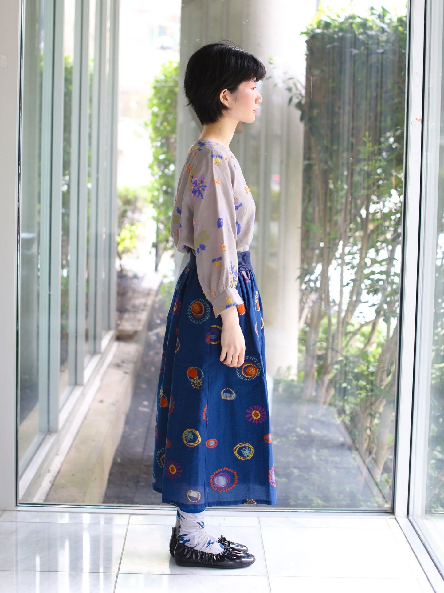 M Kyoko Woven Skirt - Dark blue (1071)