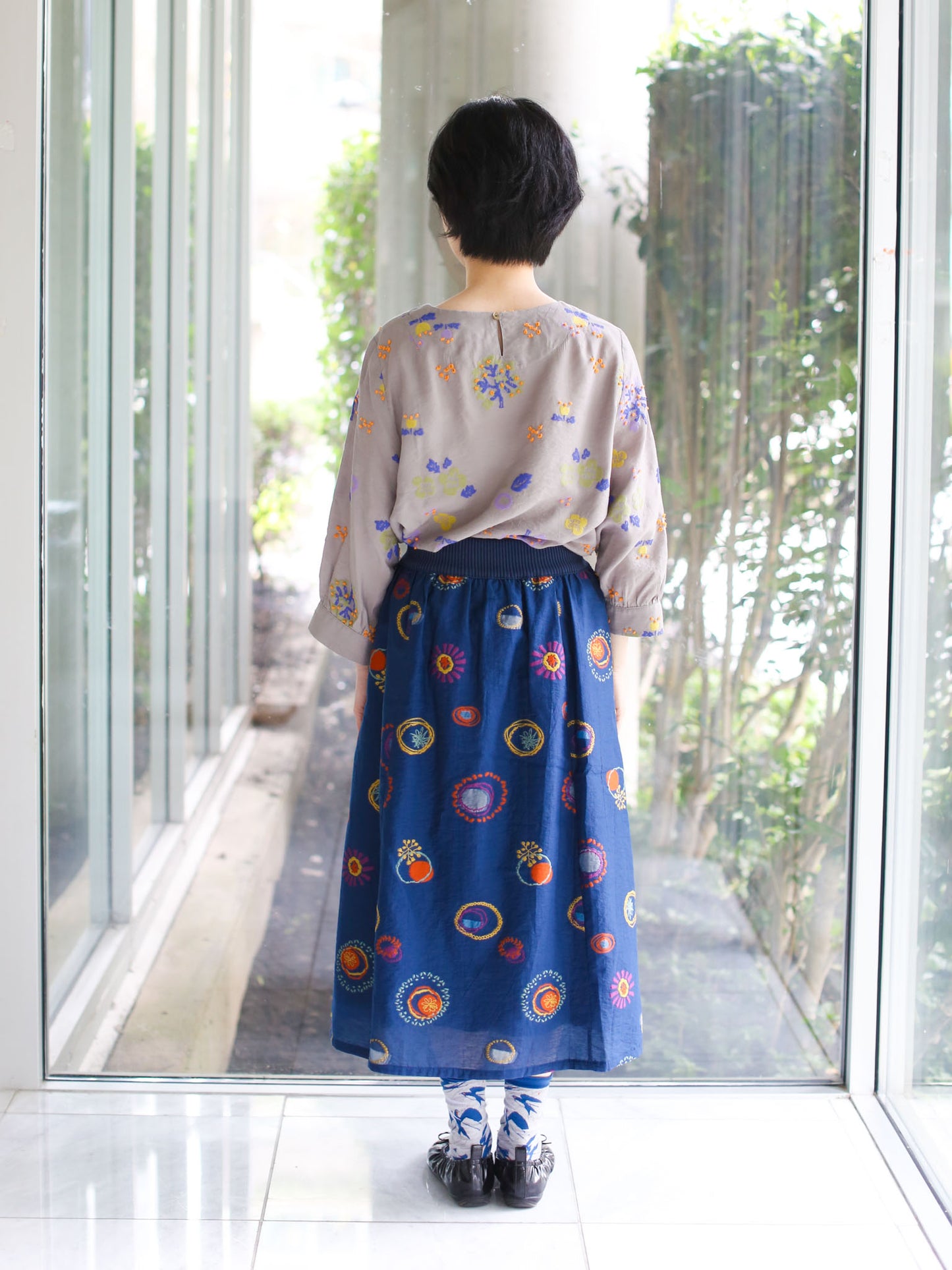 M Kyoko Woven Skirt - Dark blue (1071)