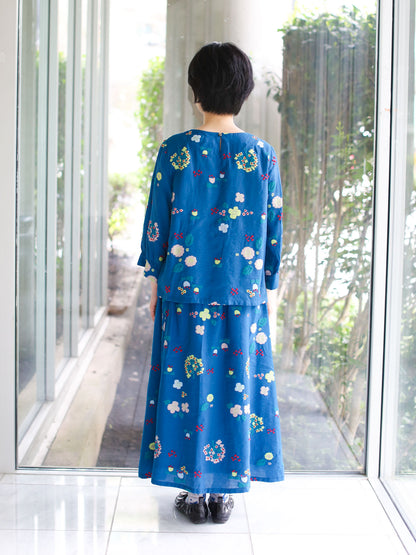 M Kyoko Woven Pullover - Blue (1073)