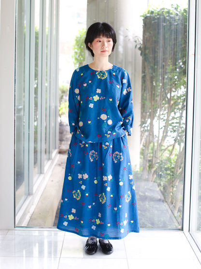 M Kyoko Woven Pullover - Blue (1073)