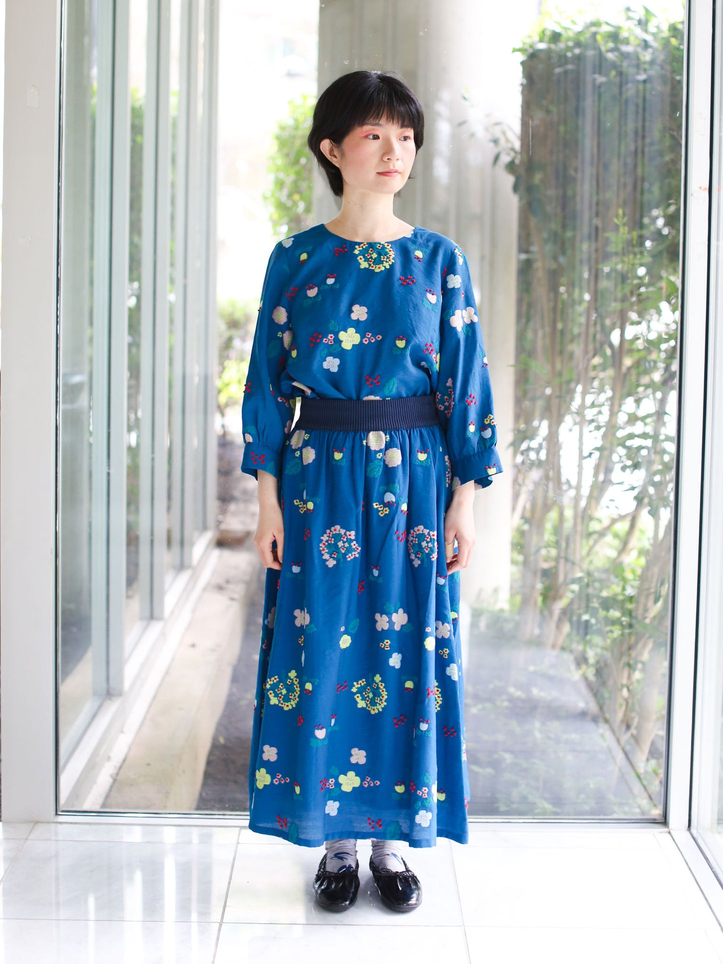 M Kyoko Woven Skirt- Blue (1076)