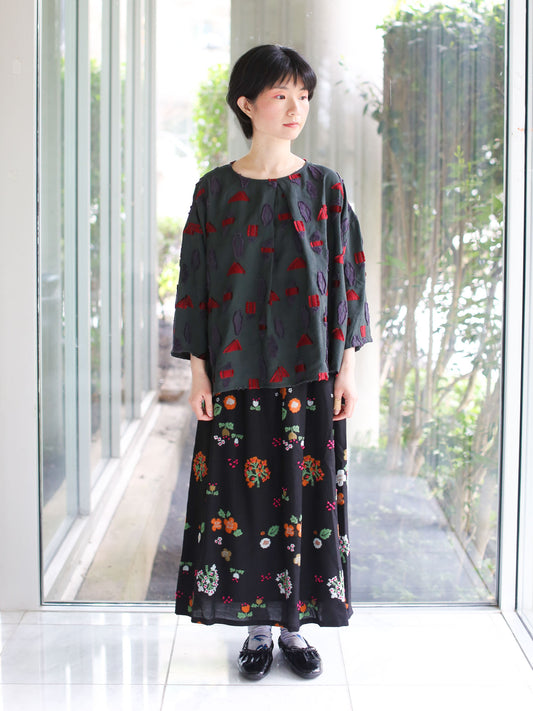 Fuga Fuga Woven Pullover - Charcoal (7052)