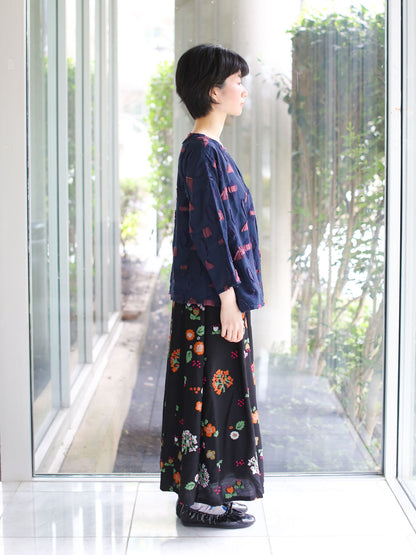 Fuga Fuga Woven Pullover - Dark Blue (7052)