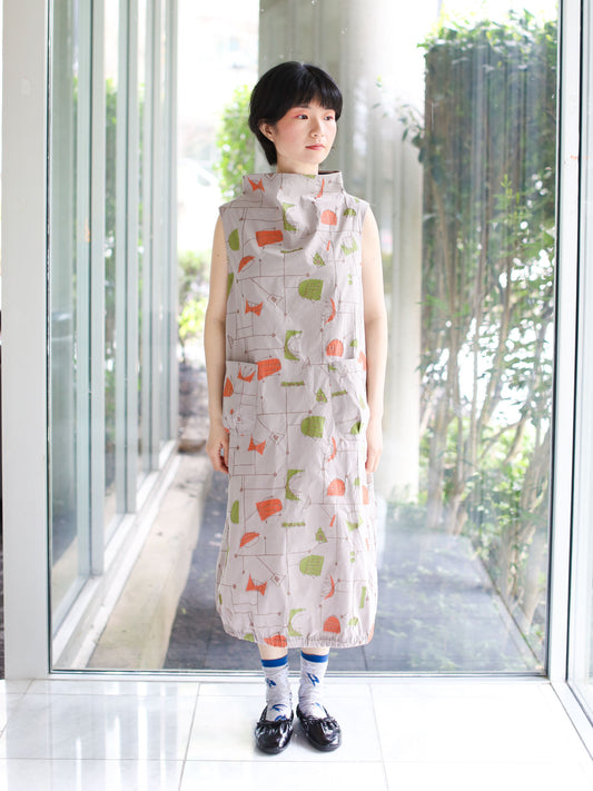 Fuga Fuga Woven Dress - Beige (7046)