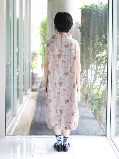 Fuga Fuga Woven Dress - Beige (7046)