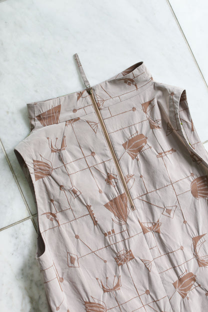 Fuga Fuga Woven Dress - Beige (7046)