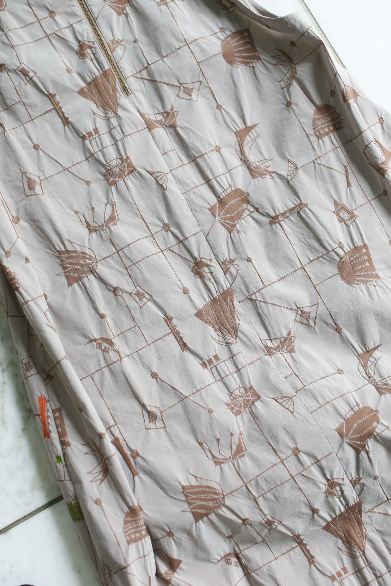 Fuga Fuga Woven Dress - Beige (7046)