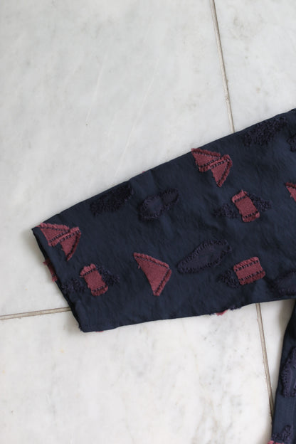 Fuga Fuga Woven Pullover - Dark Blue (7052)