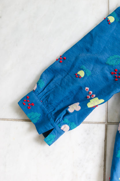 M Kyoko Woven Pullover - Blue (1073)