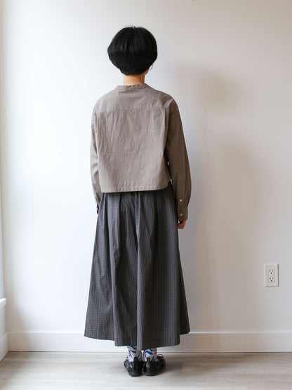 Nicholson & Nicholson Mira Washed Cotton Skirt - Black Check