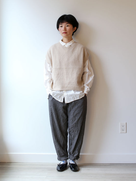 Pas de Calais Wool/Cashmere Vest - Cream