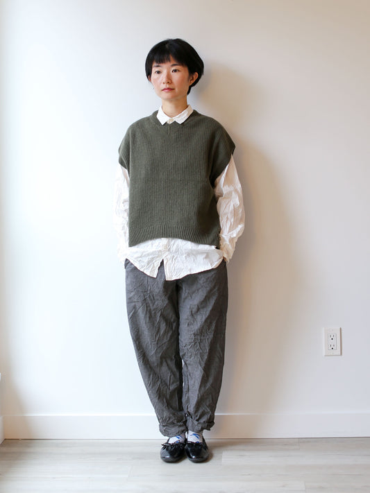 Pas de Calais Wool/Cashmere Vest - Green