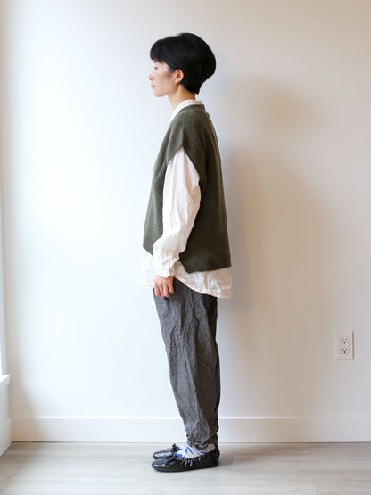 Pas de Calais Wool/Cashmere Vest - Green