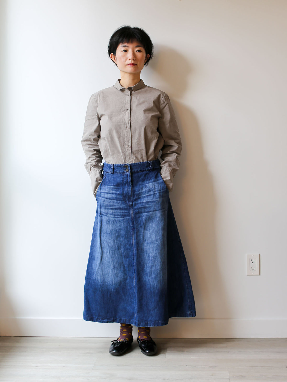 Aequamente Denim Skirt - Washed