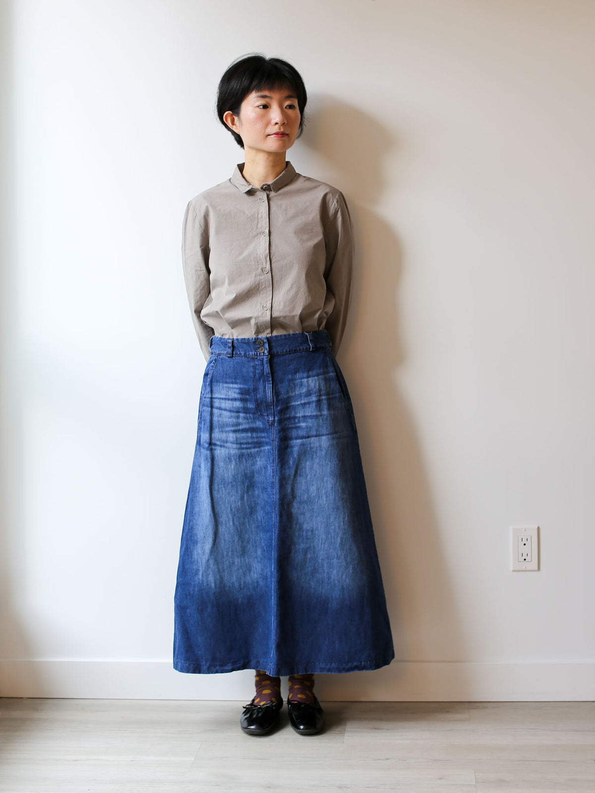 Aequamente Denim Skirt - Washed