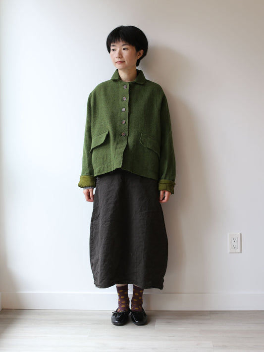 Hannoh Wessel Harris Tweed Wool Jacket Vada - Green