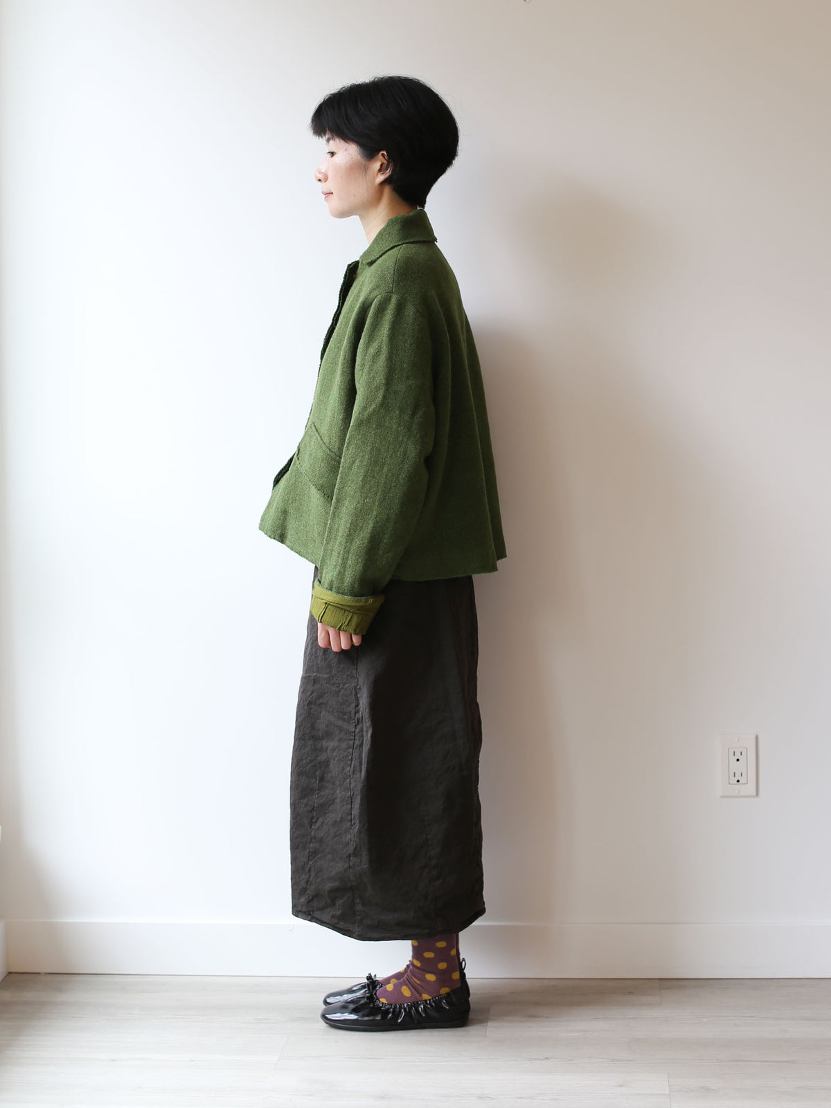 Hannoh Wessel Harris Tweed Wool Jacket Vada - Green