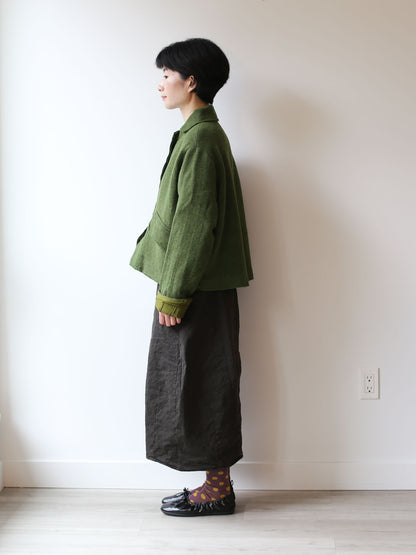 Hannoh Wessel Harris Tweed Wool Jacket Vada - Green