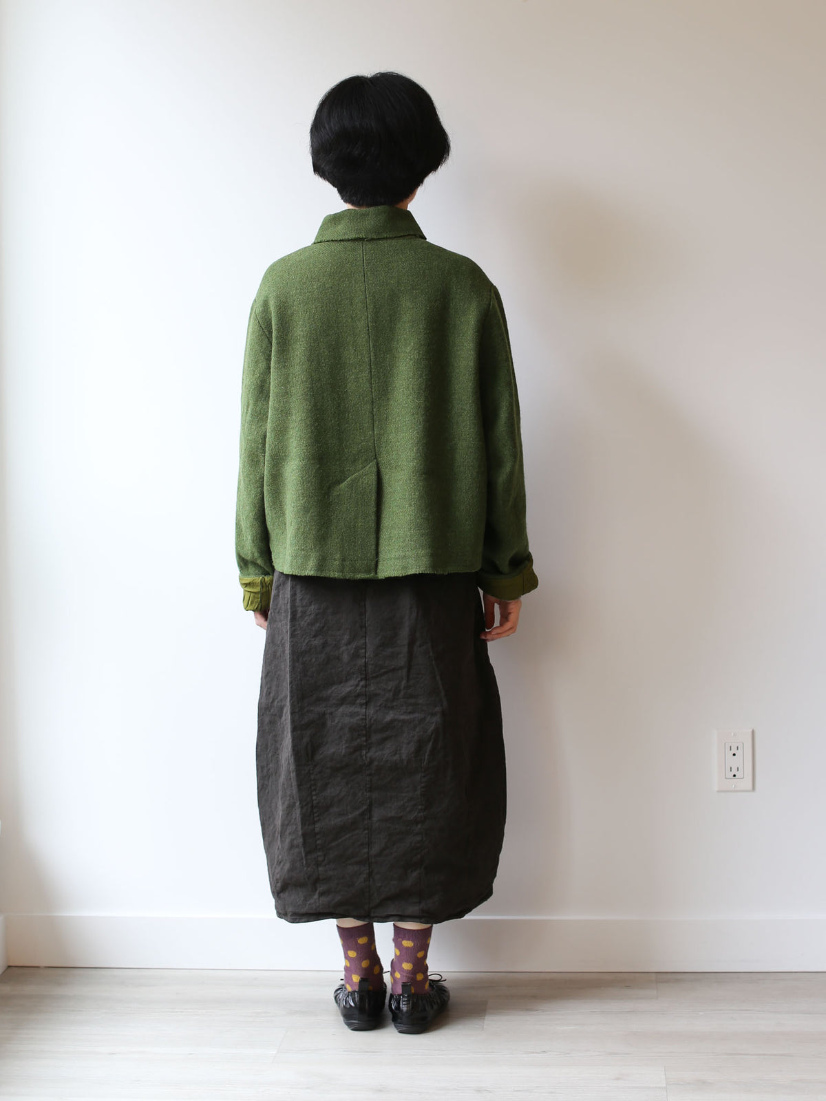 Hannoh Wessel Harris Tweed Wool Jacket Vada - Green