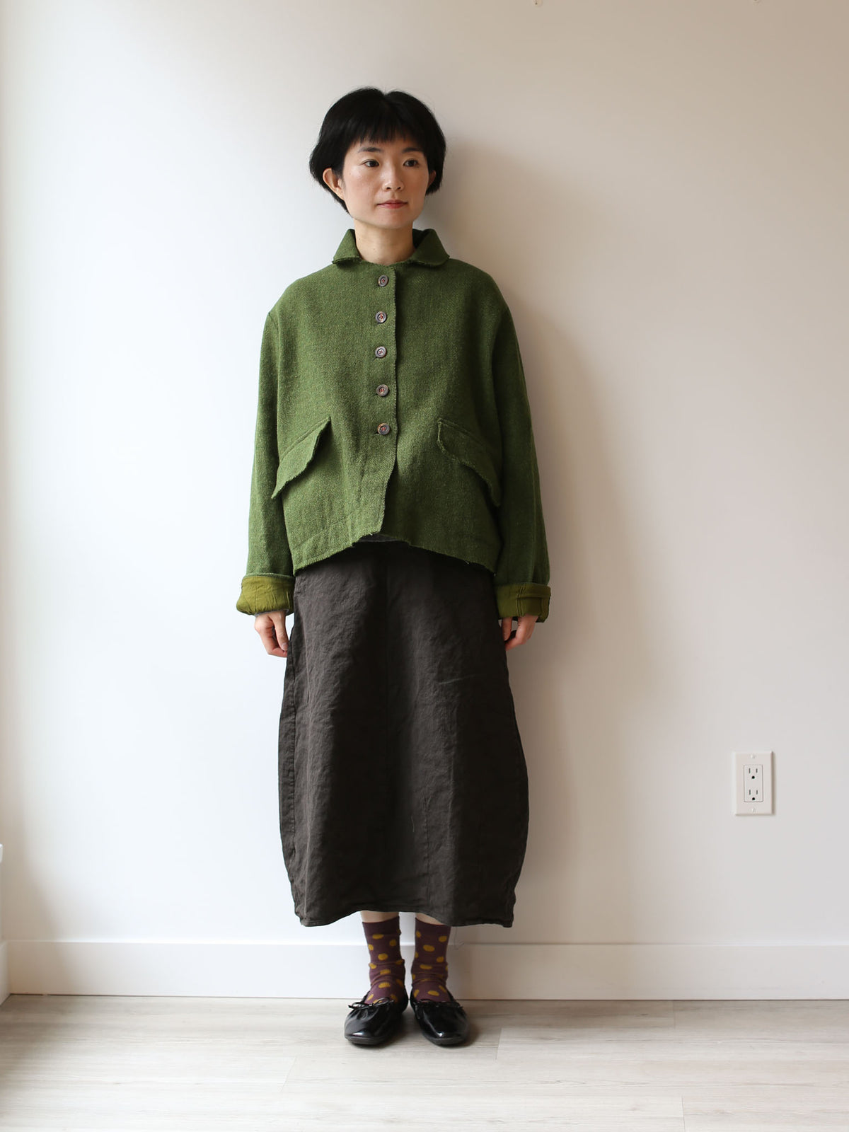 Hannoh Wessel Harris Tweed Wool Jacket Vada - Green