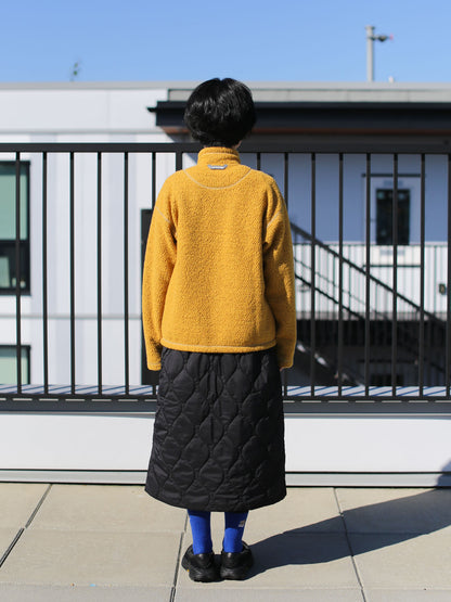 And Wander Women's Re Wool Stand Zip Cardigan - Yellow
