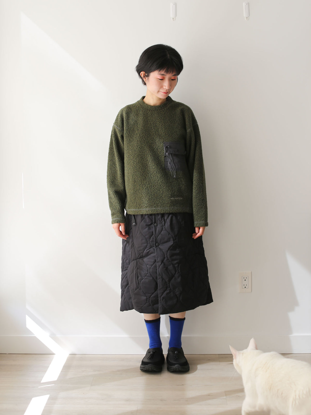 And Wander Women's Re Wool Crew Neck - Khaki
