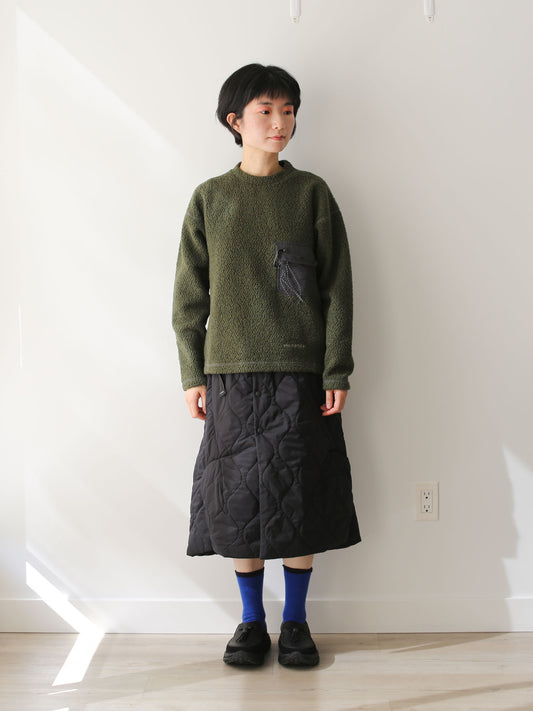 And Wander Women's Re Wool Crew Neck - Khaki
