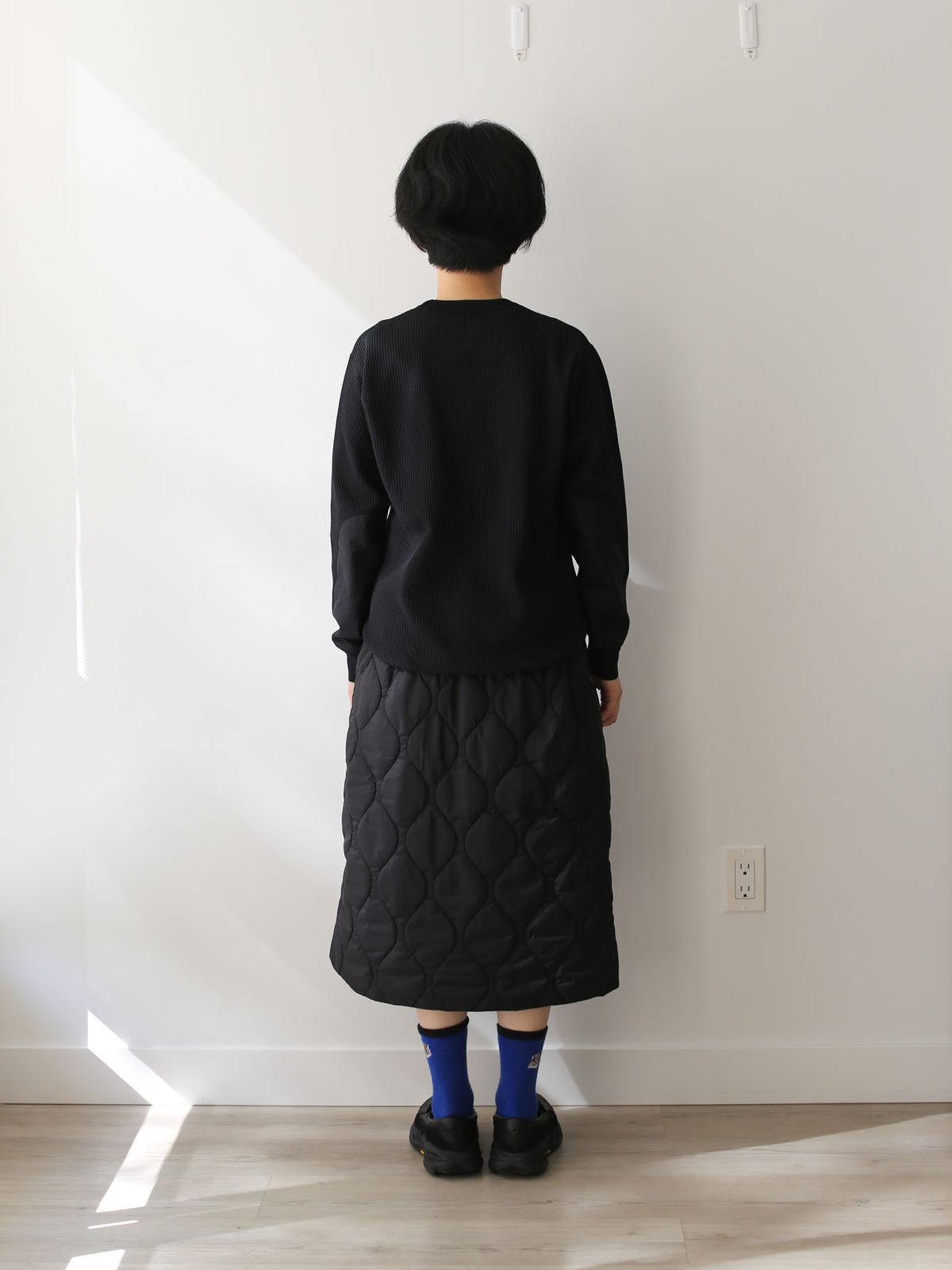 And Wander Women/Men's PE Waffle Tee - Black