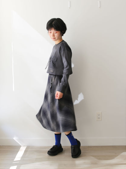 And Wander Women's Wool Shaggy Check Skirt