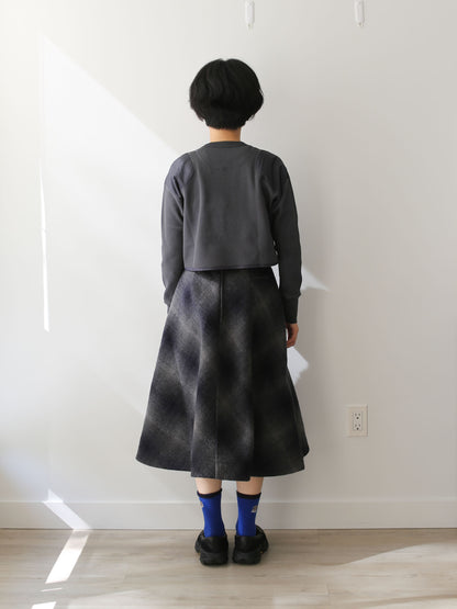 And Wander Women's Wool Shaggy Check Skirt