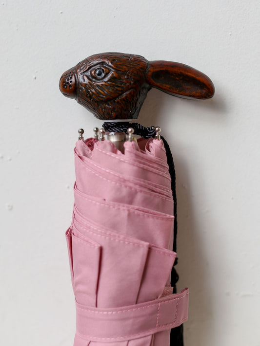 Guy De Jean Compact Umbrella - Pink Rabbit