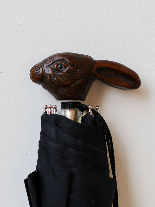 Guy De Jean Compact Umbrella - Black Rabbit