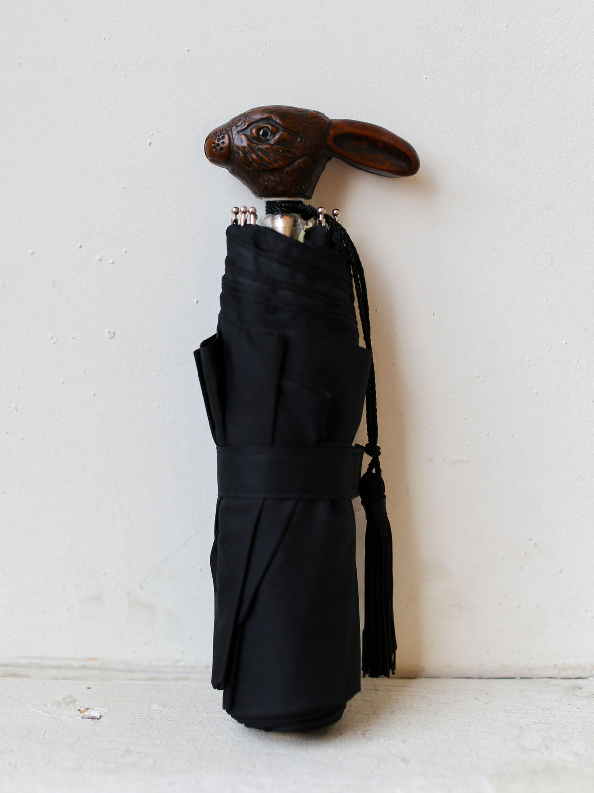 Guy De Jean Compact Umbrella - Black Rabbit
