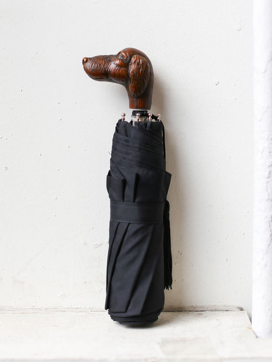 Guy De Jean Compact Umbrella - Black Dog