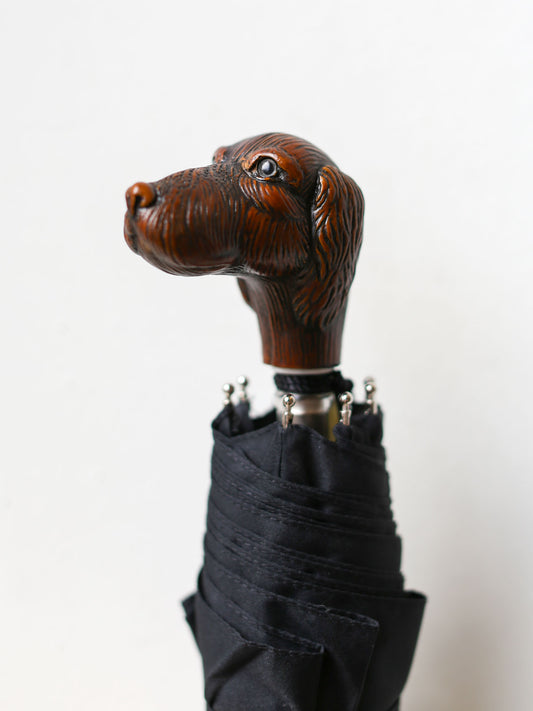 Guy De Jean Compact Umbrella - Black Dog