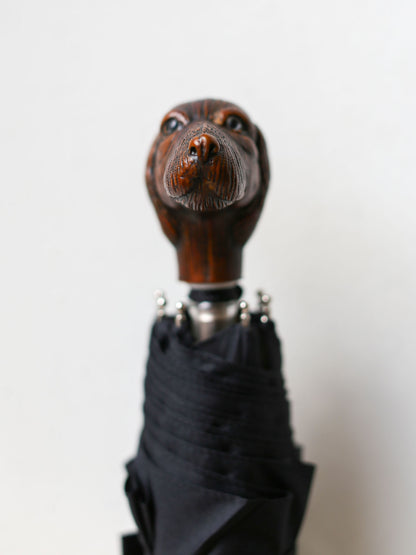 Guy De Jean Compact Umbrella - Black Dog