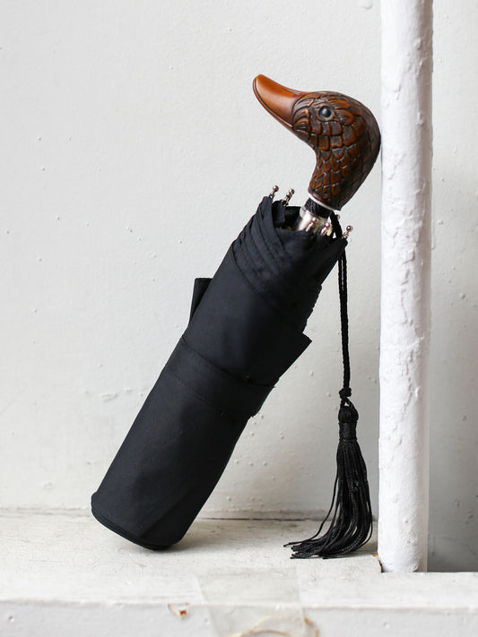 Guy De Jean Compact Umbrella - Black Duck