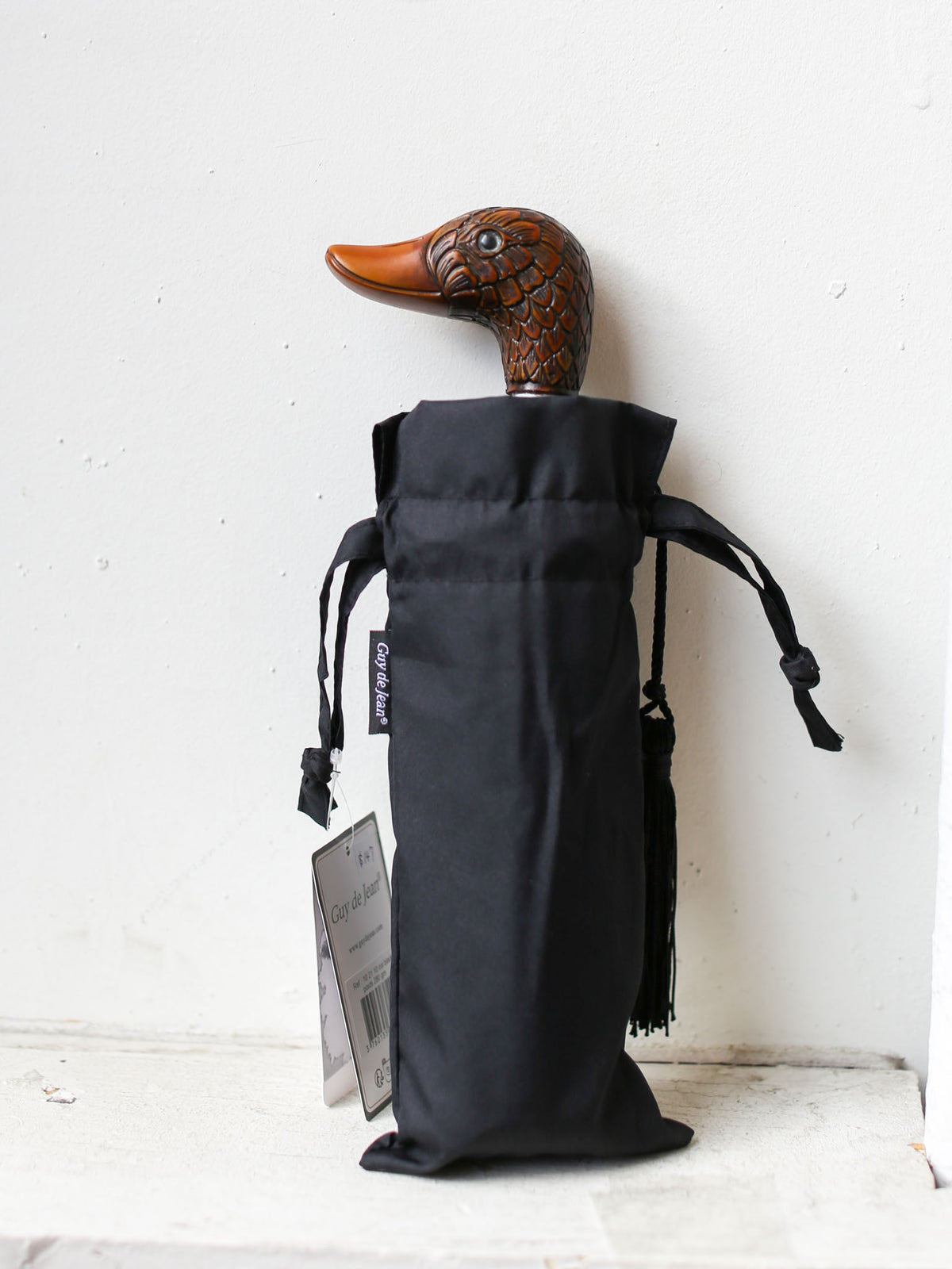 Guy De Jean Compact Umbrella - Black Duck