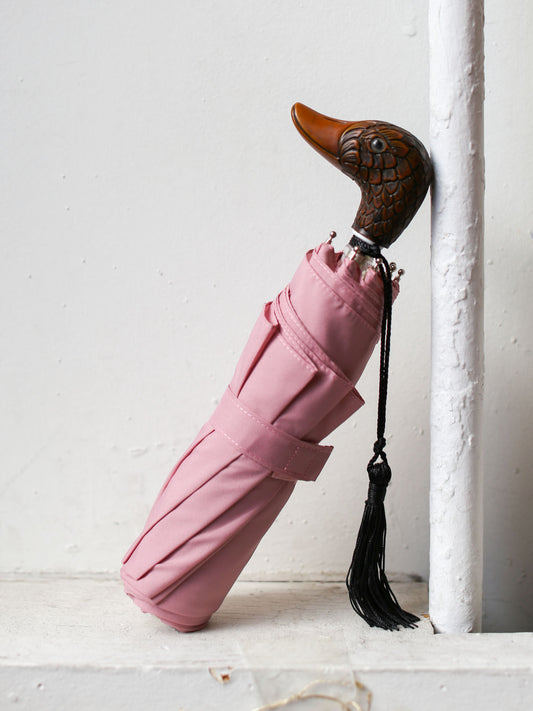 Guy De Jean Compact Umbrella - Pink Duck
