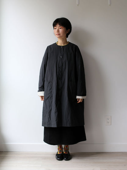 A Punto B Long Coat with Removable Hood - Black