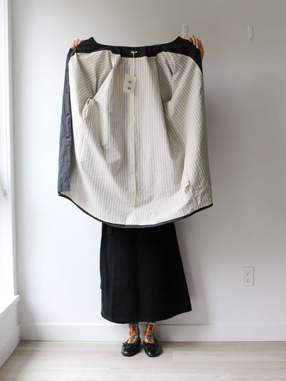 A Punto B Long Coat with Removable Hood - Black