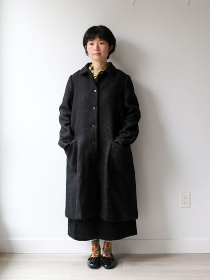A Punto B Wool Long Coat - Graphite