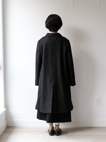 A Punto B Wool Long Coat - Graphite
