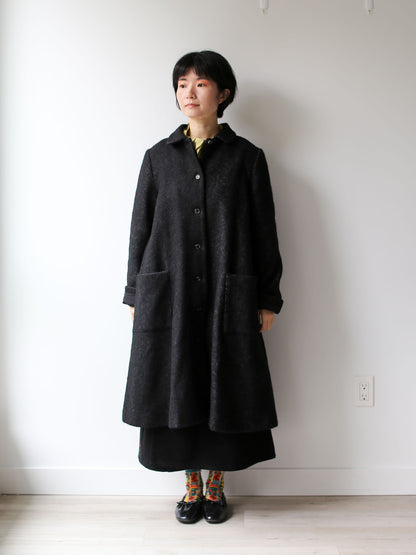 A Punto B Wool Long Coat - Graphite